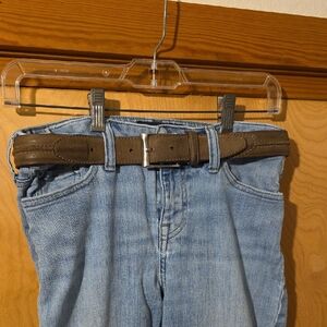 Cole Haan Taupe Suede Belt with Silver Buckle